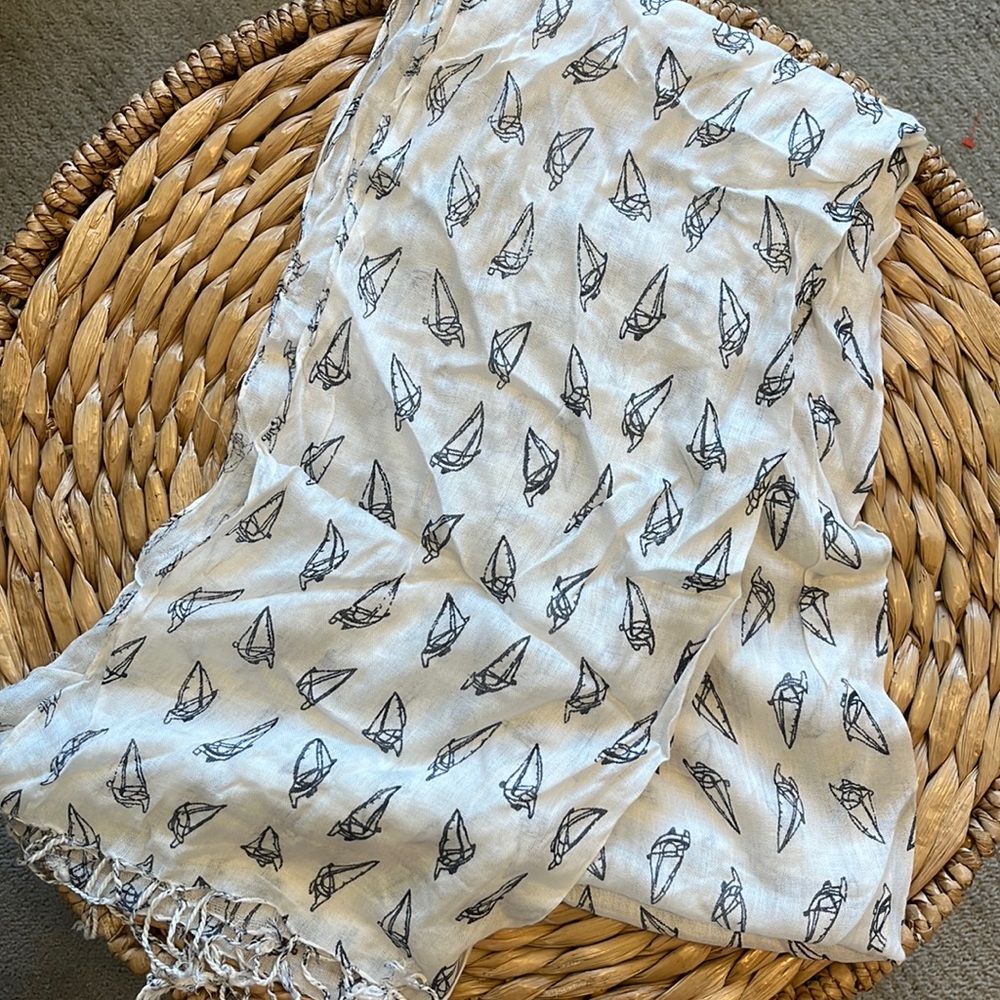Sailboat Summer Weight Scarf